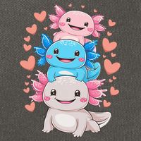 Axolotl Kawaii Anime Cute Axolotls Cotton Canvas Backpack