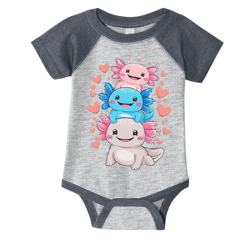 Axolotl Kawaii Anime Cute Axolotls Infant Baby Jersey Bodysuit