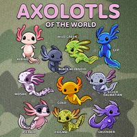 Axolotl Kawaii Axolotls Of The World Axolotl Animals Legacy Tie Dye Trucker Hat