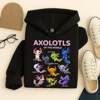 Axolotl Kawaii Axolotls Of The World Axolotl Animals Hoodie