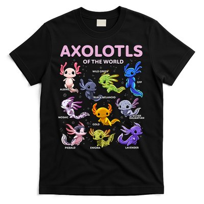 Axolotl Kawaii Axolotls Of The World Axolotl Animals T-Shirt