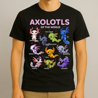Axolotl Kawaii Axolotls Of The World Axolotl Animals T-Shirt