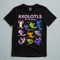 Axolotl Kawaii Axolotls Of The World Axolotl Animals T-Shirt