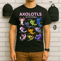 Axolotl Kawaii Axolotls Of The World Axolotl Animals T-Shirt