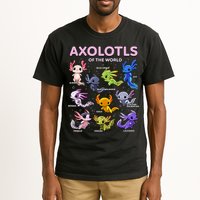 Axolotl Kawaii Axolotls Of The World Axolotl Animals Tall T-Shirt