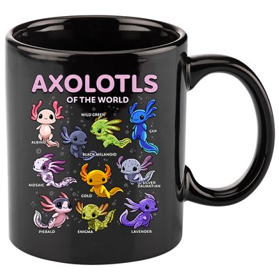 Axolotl Kawaii Axolotls Of The World Axolotl Animals 11oz C Handle Ceramic Mug