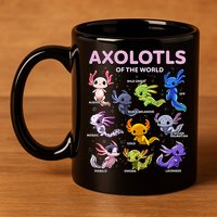 Axolotl Kawaii Axolotls Of The World Axolotl Animals 11oz C Handle Ceramic Mug