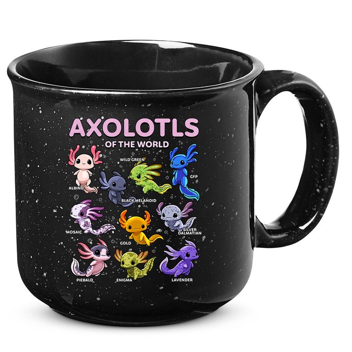 Axolotl Kawaii Axolotls Of The World Axolotl Animals 15oz Campfire Ceramic Mug