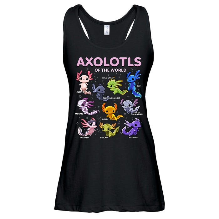 Axolotl Kawaii Axolotls Of The World Axolotl Animals Ladies Essential Flowy Tank