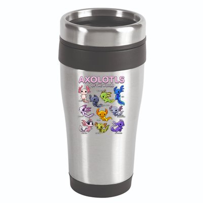 Axolotl Kawaii Axolotls Of The World Axolotl Animals 16oz Travel Tumbler