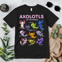 Axolotl Kawaii Axolotls Of The World Axolotl Animals Premium T-Shirt