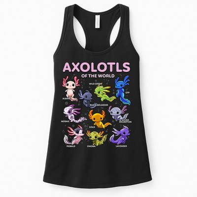 Axolotl Kawaii Axolotls Of The World Axolotl Animals Womens Tank Top