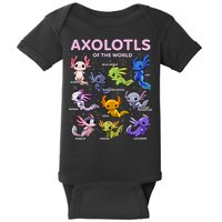 Axolotl Kawaii Axolotls Of The World Axolotl Animals Baby Bodysuit