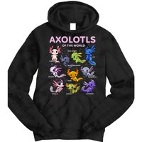 Axolotl Kawaii Axolotls Of The World Axolotl Animals Tie Dye Hoodie