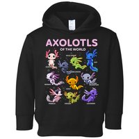 Axolotl Kawaii Axolotls Of The World Axolotl Animals Toddler Hoodie
