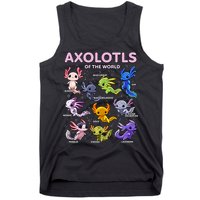 Axolotl Kawaii Axolotls Of The World Axolotl Animals Tank Top