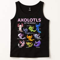 Axolotl Kawaii Axolotls Of The World Axolotl Animals Tank Top
