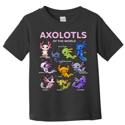Axolotl Kawaii Axolotls Of The World Axolotl Animals Toddler T-Shirt