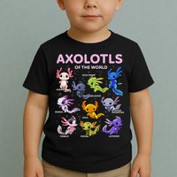 Axolotl Kawaii Axolotls Of The World Axolotl Animals Toddler T-Shirt