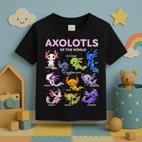 Axolotl Kawaii Axolotls Of The World Axolotl Animals Toddler T-Shirt