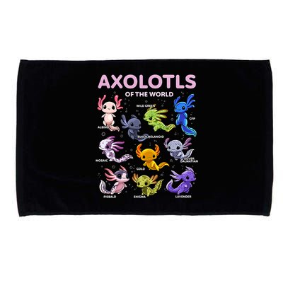 Axolotl Kawaii Axolotls Of The World Axolotl Animals Microfiber Hand Towel