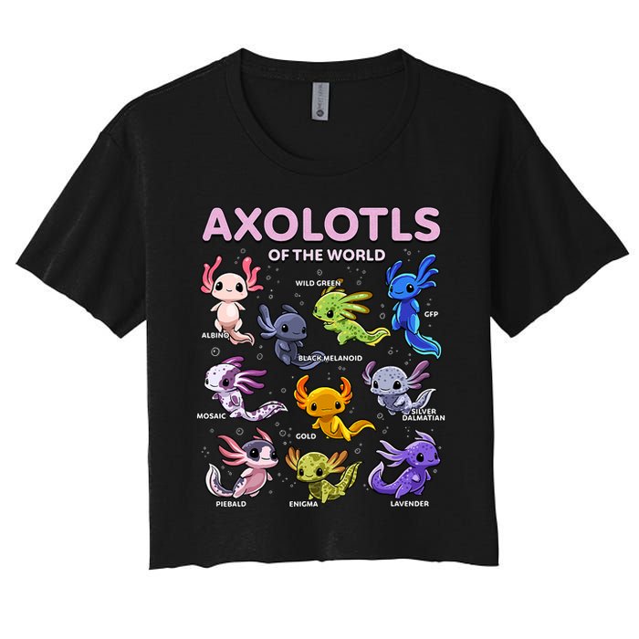 Axolotl Kawaii Axolotls Of The World Axolotl Animals Crop Top
