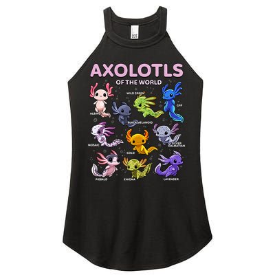 Axolotl Kawaii Axolotls Of The World Axolotl Animals Women's Perfect Tri Rocker Tank