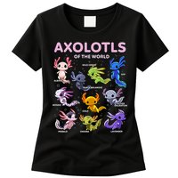 Axolotl Kawaii Axolotls Of The World Axolotl Animals Womens T-Shirt