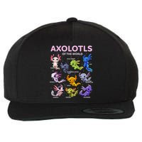 Axolotl Kawaii Axolotls Of The World Axolotl Animals Wool Snapback Cap