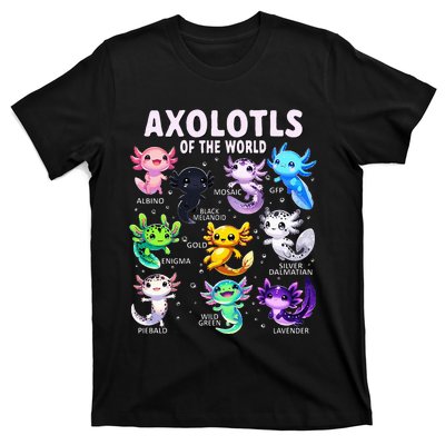 Axolotl Kawaii Axolotls Of The World Axolotl Animals T-Shirt