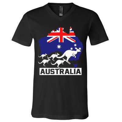 Australia Kangaroo V-Neck T-Shirt