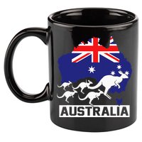 Australia Kangaroo 11oz C Handle Ceramic Mug