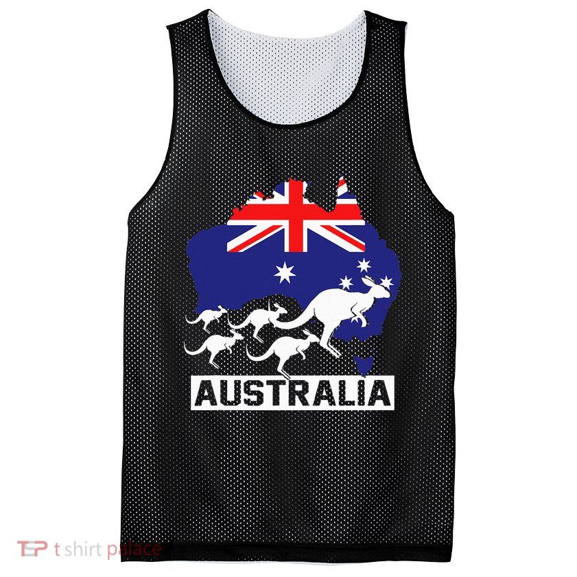 Australia Kangaroo Mesh Reversible Basketball Jersey Tank