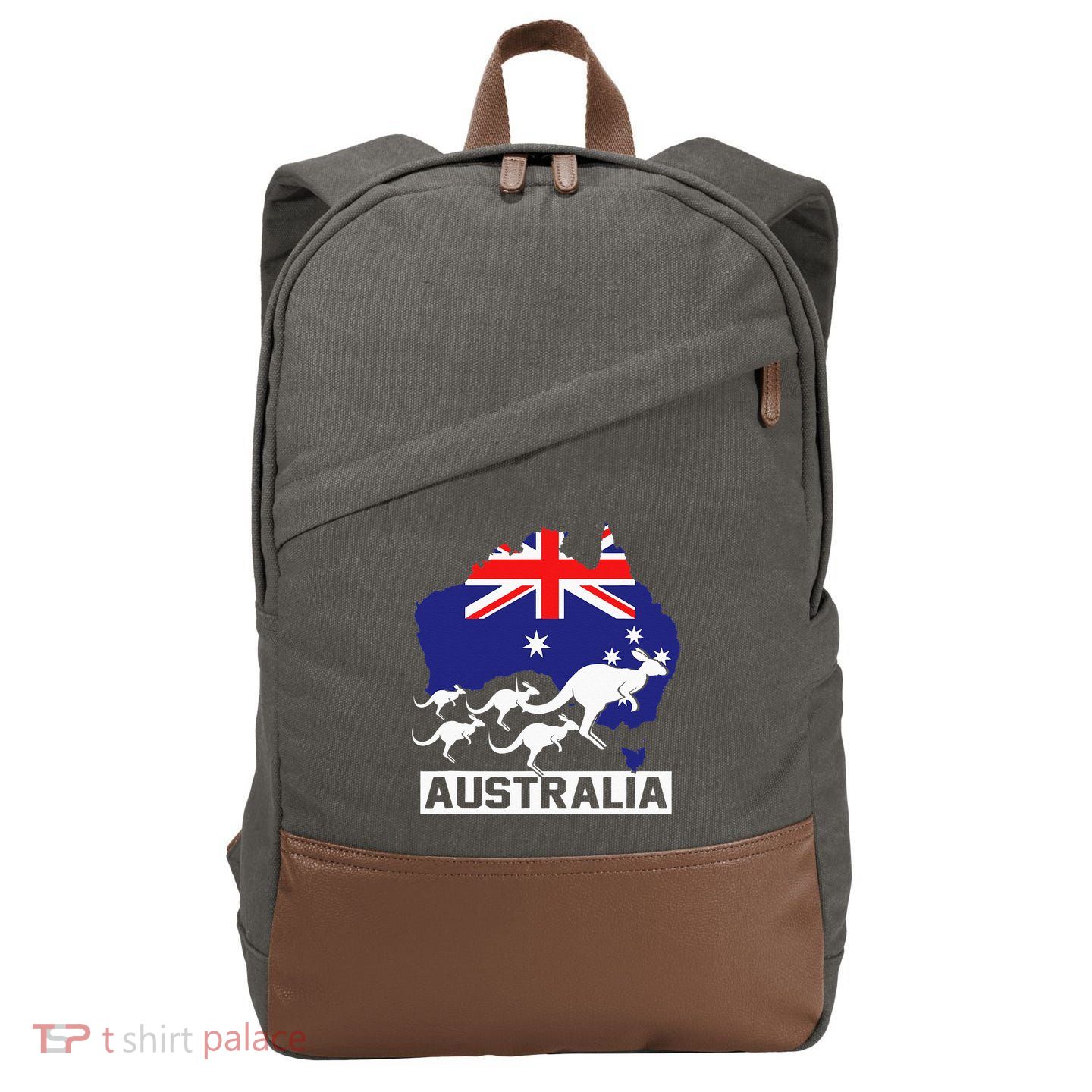 Australia Kangaroo Cotton Canvas Backpack