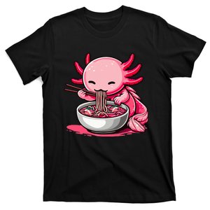 Anime Kawaii Axolotl Eating Ra Noodles T-Shirt