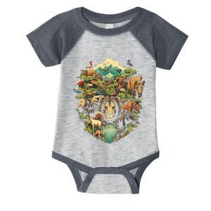 Animal Kingdom Animal Lover Nature Forest Infant Baby Jersey Bodysuit