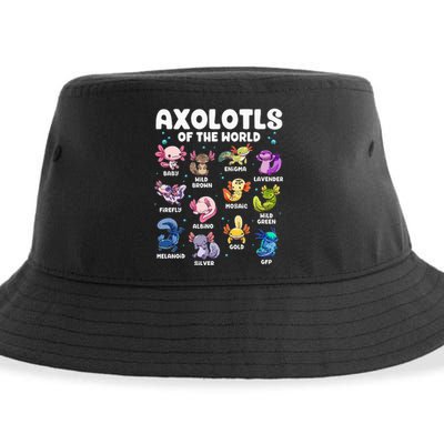 Axolotl Kawaii Axolotls Of The World Axolotl Animals Sustainable Bucket Hat