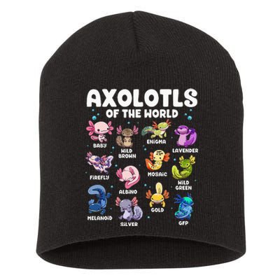 Axolotl Kawaii Axolotls Of The World Axolotl Animals Short Acrylic Beanie