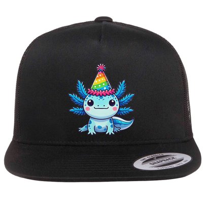 Anime Kawaii Axolotl Birthday Party Hat Flatbill Hat