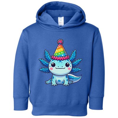 Anime Kawaii Axolotl Birthday Party Hat Toddler Hoodie