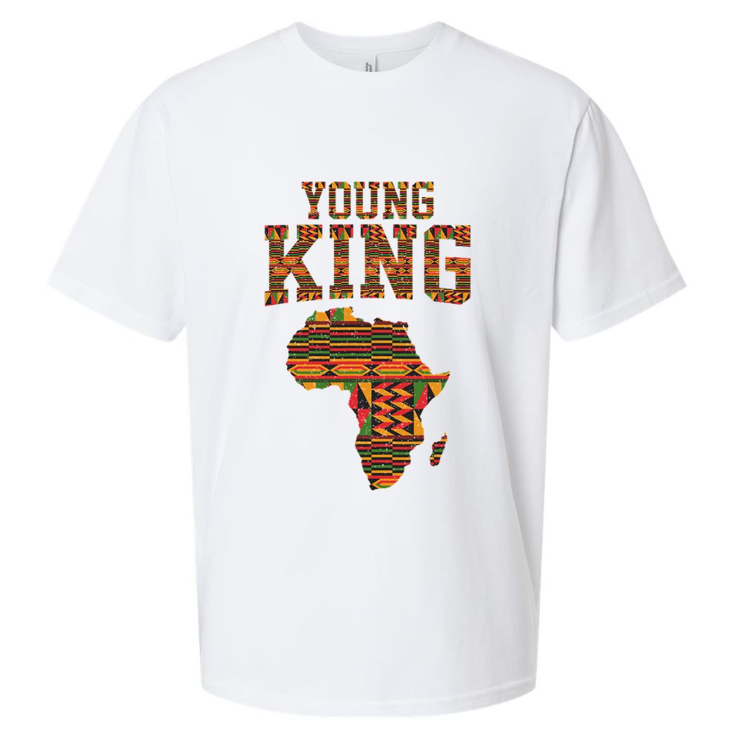 African King Art Kente Cloth African Print Sueded Cloud Jersey T-Shirt