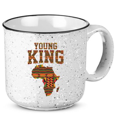 African King Art Kente Cloth African Print 15oz Campfire Ceramic Mug