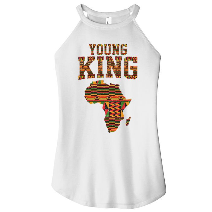 African King Art Kente Cloth African Print Women's Perfect Tri Rocker Tank
