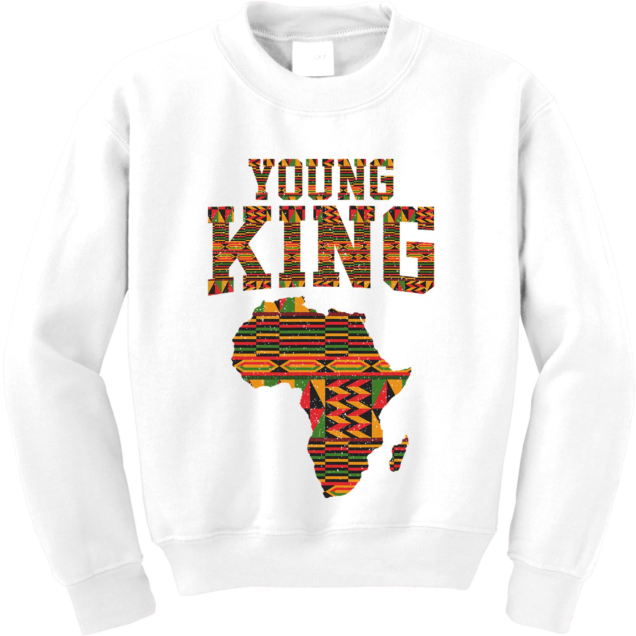 African King Art Kente Cloth African Print Kids Sweatshirt