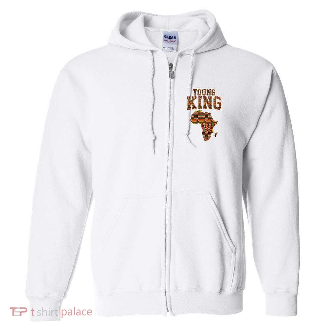 African King Art Kente Cloth African Print Full Zip Hoodie