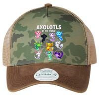 Axolotl Kawaii Axolotls Of The World Axolotl Animals Legacy Tie Dye Trucker Hat