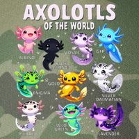 Axolotl Kawaii Axolotls Of The World Axolotl Animals Legacy Tie Dye Trucker Hat