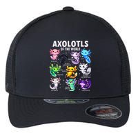 Axolotl Kawaii Axolotls Of The World Axolotl Animals Flexfit Unipanel Trucker Cap