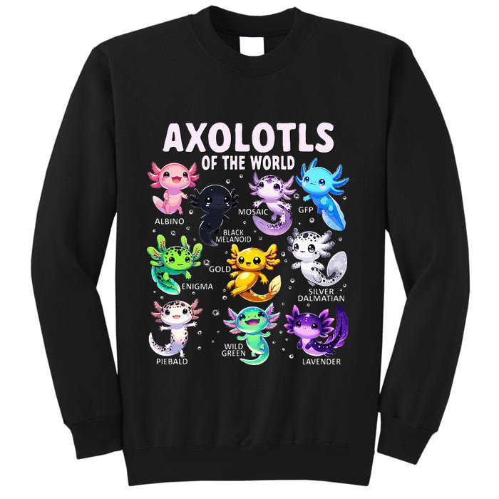 Axolotl Kawaii Axolotls Of The World Axolotl Animals Sweatshirt