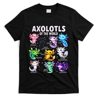 Axolotl Kawaii Axolotls Of The World Axolotl Animals T-Shirt